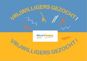 Werk Vinden Alphen Vrijwilligers gezocht geel blauw oranje